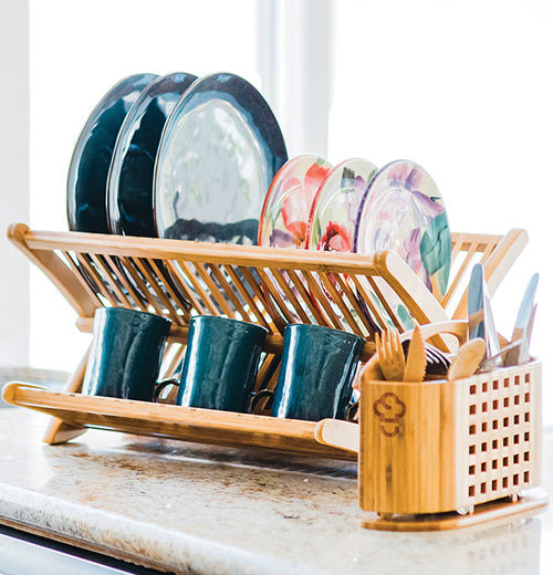 Totally Bamboo Collapsible Dish Rack