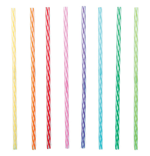 Kikkerland Straws, Reusable, 8 (Set of 24) Rainbow – Little Red Hen