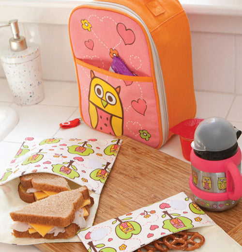 Sugarbooger Good Lunch Large Snack Container, Hoot!, 2 Count