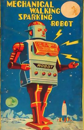 retro robot illustration