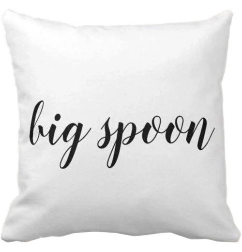 Cotton Pillows Little Spoon and Big Spoon