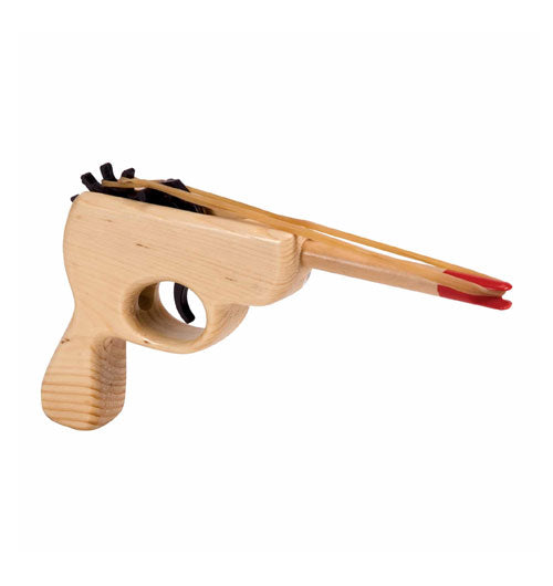 Wooden Rubber-Band Pistol - House of Marbles US