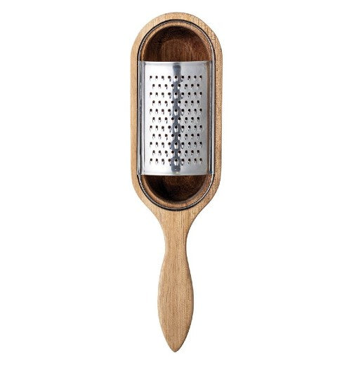 Twine Acacia Wood Handled Cheese Grater, Stainless Steel Grater